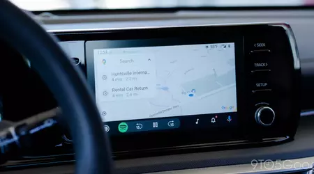 New Google Maps design in Android Auto: The map is now in the centre of the screen