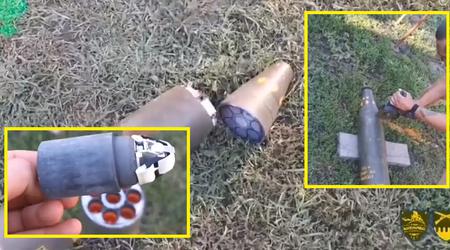 Ukrainian military saws off US M483A1 cluster munitions and equips drones with recovered M42 and M46 submunitions