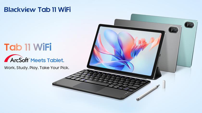 Blackview Tab 11 WiFi: 2.4K-дисплей, камера Samsung, чип MediaTek Kompanio 500 и аксессуары в комплекте по акционной цене