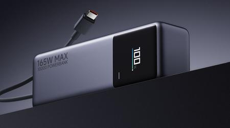 Xiaomi lanserer 165 W kompakt strømbank med innebygd USB-C-kabel og støtte for hurtiglading av smarttelefoner og bærbare datamaskiner