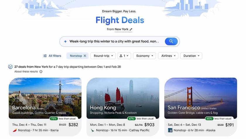 Google Flight Deals