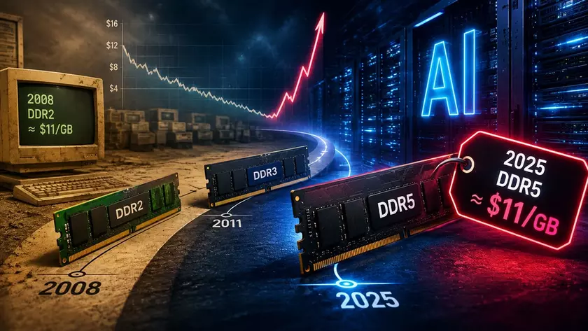 Модули оперативной памяти DRAM на фоне серверов