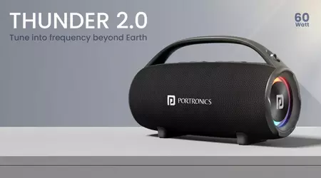 Portronics has introduced the new Thunder 2.0 portable speaker with 60 watts of power, IPX6 protection and 6-hour battery life