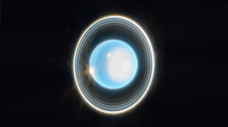 James Webb tomó una imagen espectacular de Urano con anillos brillantes