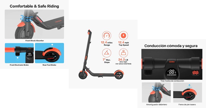 Segway Ninebot ES1L best electric scooter for adults