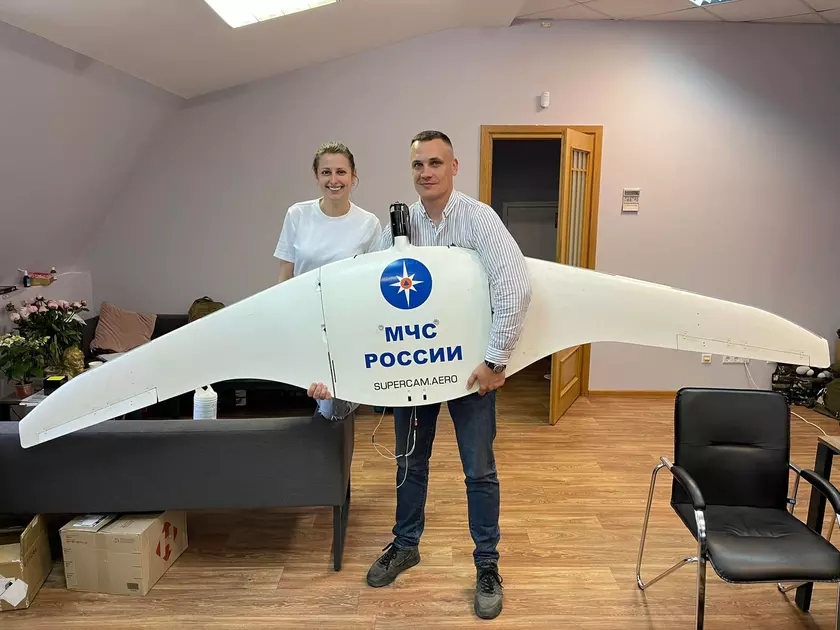 Нехватка военных БПЛА? ВСУ посадили на фронте беспилотник Supercam S450, который создан специально для МЧС россии