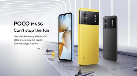 Le POCO M4 5G est lancé sur le marché mondial : puce MediaTek Dimensity 700, écran 90Hz et batterie 5000mAh pour 219€.