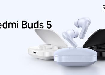 Redmi Buds 5: ANC, Bluetooth 5.3 and up to 40 hours of battery life for $27