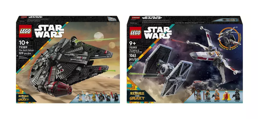 The Dark Falcon и TIE Fighter & X-Wing Mash-up: LEGO готовит к релизу два набора Star Wars: Rebuild the Galaxy