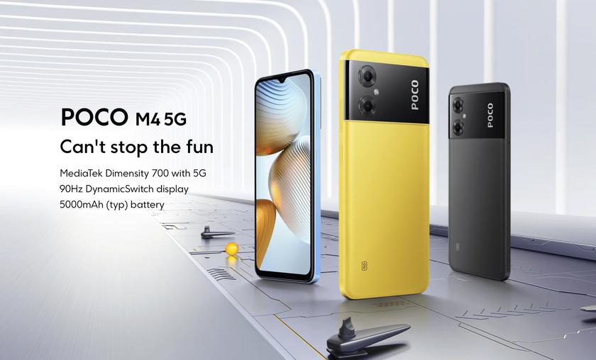 POCO M4 5G вышел на глобальном рынке: чип MediaTek Dimensity 700, экран на 90 Гц и батареей на 5000 мАч за €219