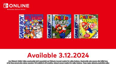 On March 12, the Nintendo Switch Online catalogue will be expanded with three Mario projects from the Game Boy era