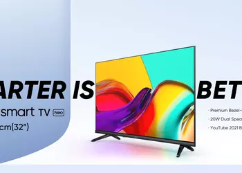 Realme Smart TV Neo: 32-дюймовый телевизор с тонкими рамками, динамиками на 20 Вт, Android TV на борту и ценником в $205