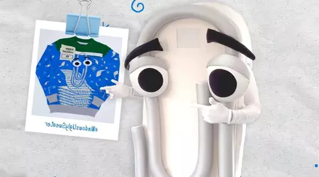 Microsoft released a Christmas "ugly sweater" with a talking Scrappy from Microsoft Office