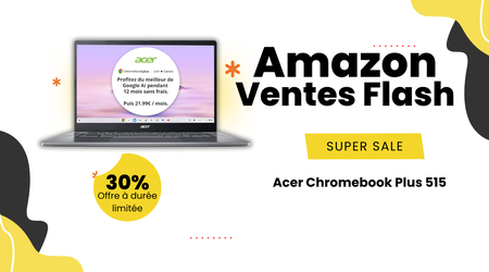 Acer Chromebook Plus 515 – Économisez 150€ maintenant!