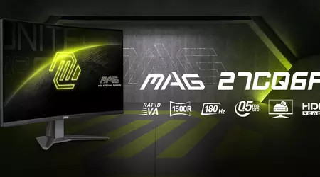 MSI MAG 27CQ6F: 27-inch curved monitor with 2K resolution and 180Hz refresh rate