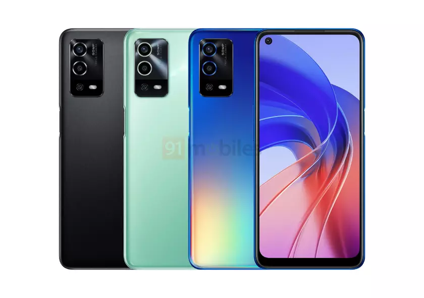 OPPO готовит к выходу 4G-версию смартфона OPPO A55, вот как будет выглядеть новинка