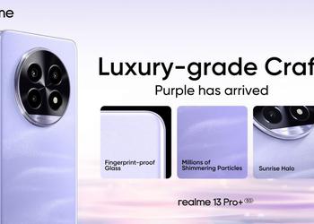 Realme 13 Pro+ с новым фиолетовым цветом Monet Purple выходит в Индии