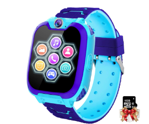 Smartwatch para Niños con Juegos MP3 - Reloj Inteligente Pulsera con 2 vías  Llamada Música Despertador 7 Juegos Cámara de Infantil Reloj Digital para