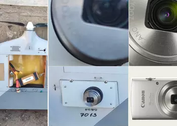 Залужный опубликовал фото сбитых российских БПЛА ZALA и Тахион, на них видна потребительская камера Canon (снова)