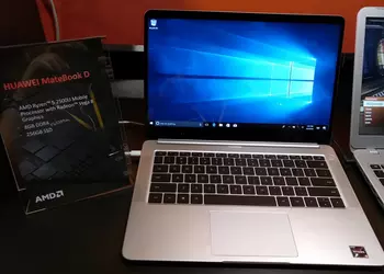 Ноутбук Huawei MateBook D 14" получил процессор AMD Ryzen