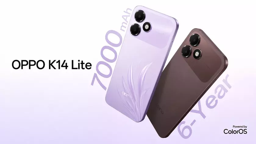 Смартфон Oppo K14 Lite в зеленом цвете