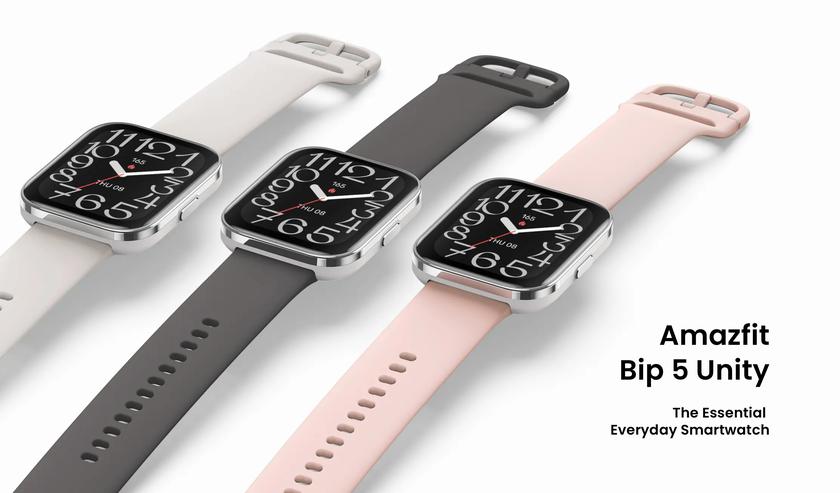 Amazfit Bip 5 Unity: LCD-дисплей на 1.91", корпус из нержавеющей стали с защитой IP68 и поддержка более 120 режимов за $59