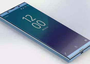 Sketch of smartphone Sony Xperia XZ Pro shows the use of full-screen design