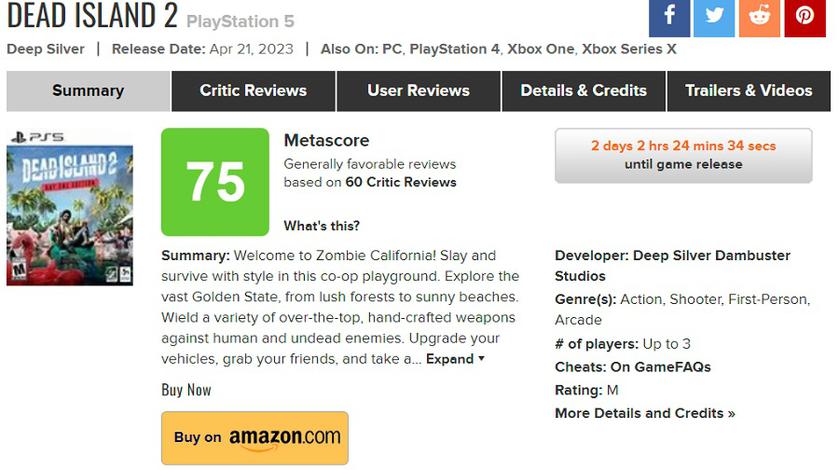 Dead Island - Metacritic