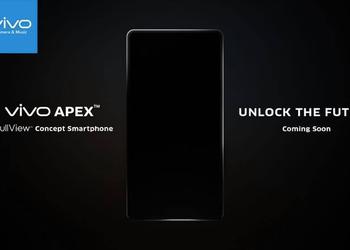 Vivo tizerit frameless APEX smartphone with a display fingerprint scanner