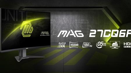MSI MAG 27CQ6F: 27-inch gebogen monitor met 2K-resolutie en 180Hz verversingssnelheid
