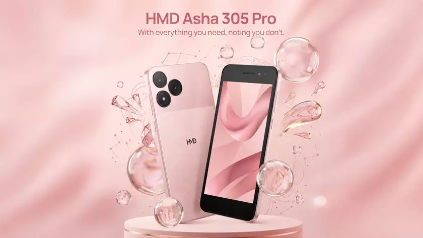 Смартфон HMD Asha 305 Pro в розовом цвете