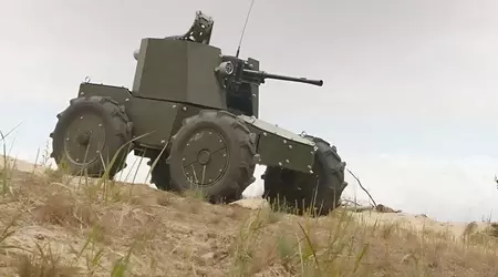  Ukraine has unveiled a robot-assault "Lyut" with a tank machine gun, 360° camera and small arms defence