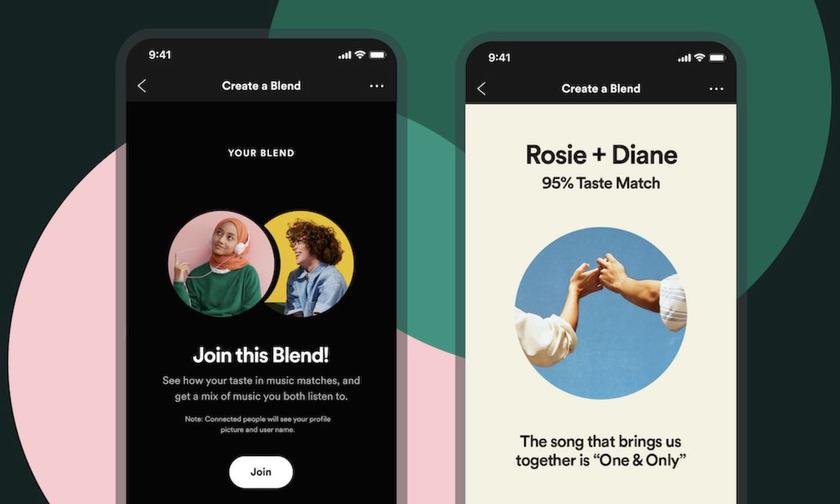 Spotify запускает общие плейлисты "Blend" для всех пользователей