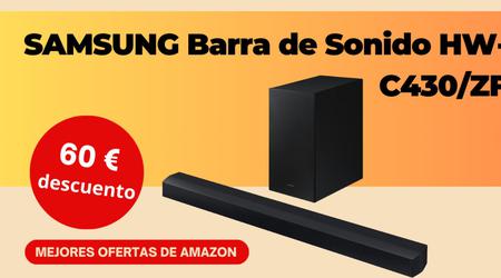 Barra de sonido SAMSUNG HW-C430/ZF con 60 € de descuento¡No te lo pierdas!