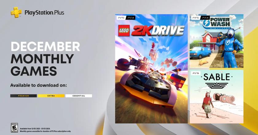 Sable, PowerWash Simulator и Lego 2K Drive: Sony анонсировала три игры, которые все подписчики PlayStation Plus получат в декабре