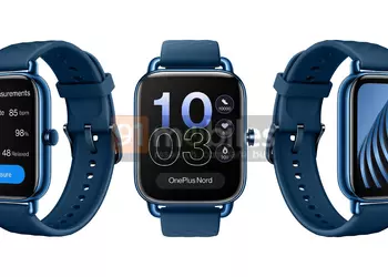 OnePlus Nord Watch appeared on new renders: smartwatch with AMOLED display, Bluetooth 5.2 and battery life up to 10 days