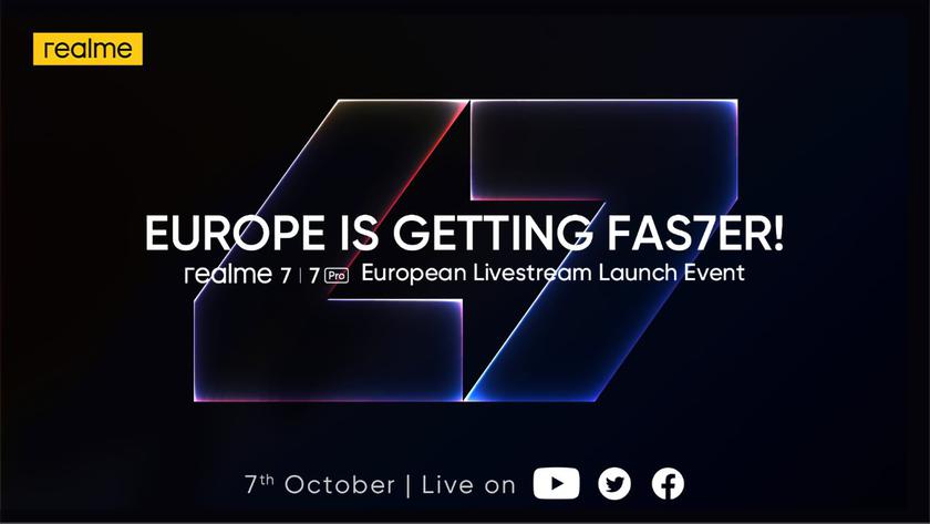 Realme 7 и Realme 7 Pro анонсируют в Европе 7 октября