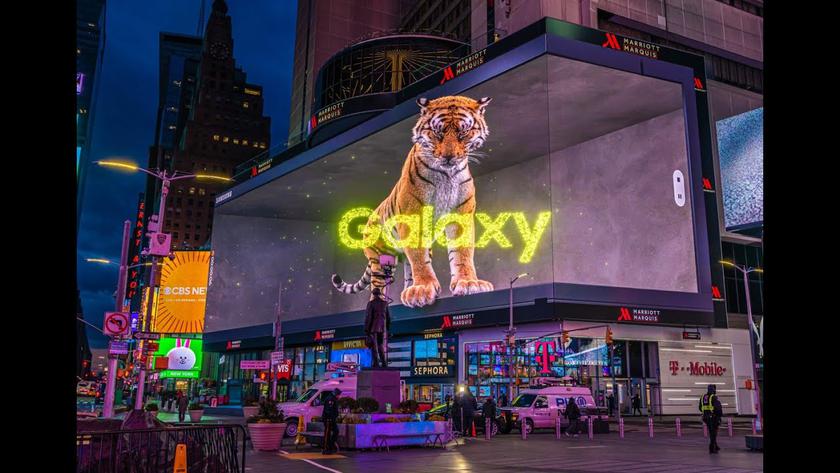 Samsung запустила масштабную рекламную кампанию Galaxy S22: 3D-реклама с тигром подчеркивает улучшенную камеру флагманов