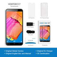 Global Version HOMTOM S17 Android 8.1 Smartphone Quad Core 5.5inch Fingerprint Face Unlock 2G RAM 16G ROM 13MP+8MP Mobile Phone