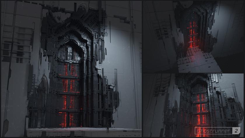 El oscuro y atractivo estilo ciberpunk del primer arte conceptual de Ghostrunner 2-2