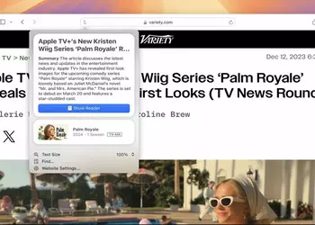 Safari в iOS 18 получил новую функцию Highlights с AI, которая прочитает информацию с сайта вместо пользователя