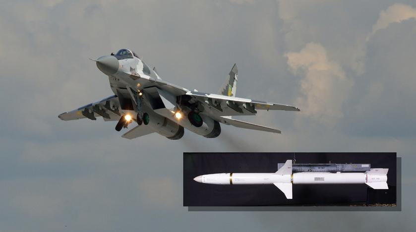 Ein Pilot der ukrainischen Luftwaffe drehte ein spektakuläres Video vom Kampfeinsatz des MiG-29-Jägers und zeigte den Abschuss von AGM-88 HARM-Raketen