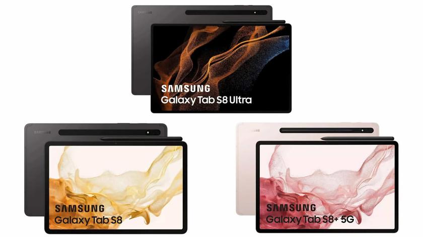 Презентация уже не нужна: официальные изображения подтвердили характеристики Galaxy Tab S8, Galaxy Tab S8+ и Galaxy Tab S8 Ultra