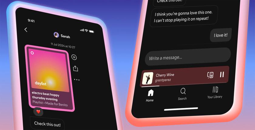 Spotify сообщения