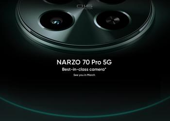 Официально: realme представит Narzo 70 Pro 5G с основной камерой Sony IMX890 на 50 МП в марте