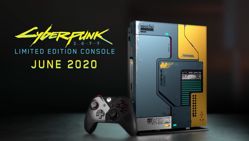 Microsoft показала лимитированный Xbox One X в стиле Cyberpunk 2077