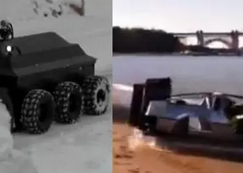 Пару видео с участием iДворника и DeLorean на воздушной подушке