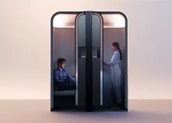 Офис в облаках: Boeing показала «телефонные будки» для работы в самолетах