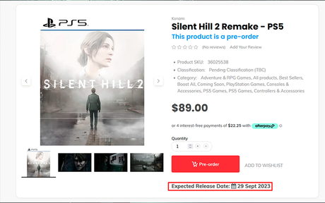 Silent Hill 2 Remake: Página australiana podría haber revelado su