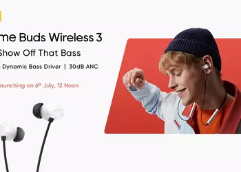 realme will unveil Buds Wireless 3 headphones with ANC and Spatial Audio for under $40 on July 6
